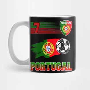 Portugal 7 Soocer Jersey Portugal Football Fan Soccer 2022 Mug